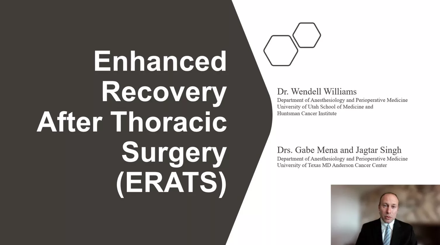 Wendell Williams Enhanced Recovery After Thoracic Surgery